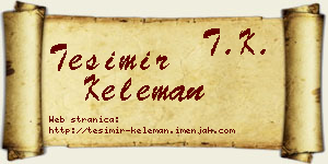 Tešimir Keleman vizit kartica